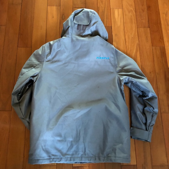 Firefly Winter ski snowboard jacket long grey & blue - Picture 2 of 6